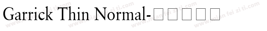 Garrick Thin Normal字体转换